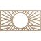 Ekena Millwork Hoover Wood Fretwork Pierced Ceiling Medallion, Red Oak, 20"W x 10"H x 7 3/8"ID x 1/4"T CMWP20X10X0250HORO - alternate 1